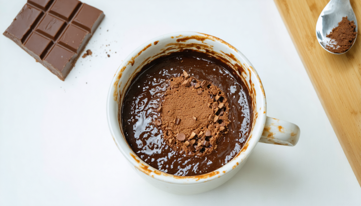 découvrez une recette express et légère de mug cake au chocolat sain, parfaite pour une pause gourmande sans culpabiliser.