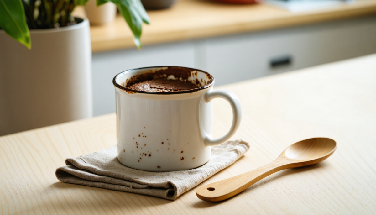 découvrez une recette express et légère de mug cake au chocolat sain, idéale pour les gourmands pressés qui veulent se faire plaisir rapidement et sans culpabilité.